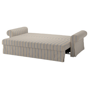 VRETSTORP 3-seat sofa-bed, Karlshov grey-beige