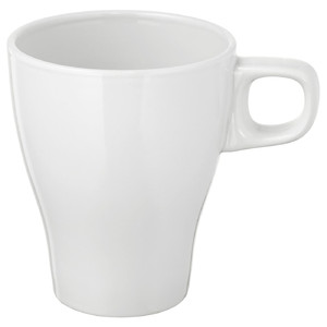 FÄRGRIK Mug, white, 25 cl