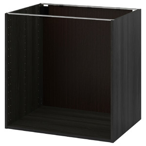 METOD Base cabinet frame, black, 80x60x80 cm
