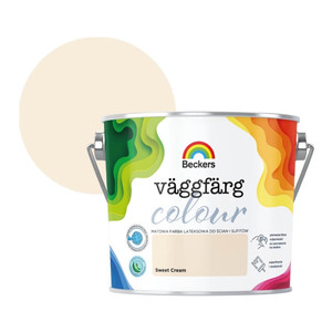 Beckers Matt Latex Paint Vaggfarg Colour 2.5l sweet cream