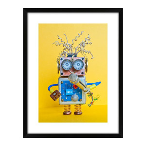Picture Robot with Microphone 30 x 40 cm