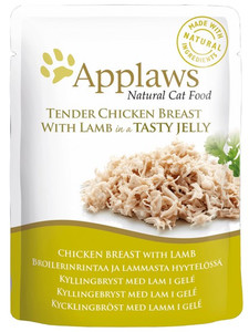 Applaws Natural Cat Food Tender Chicken Breast with Lamb in Tasty Jelly 70g