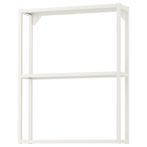 ENHET Wall fr w shelves, white, 60x15x75 cm