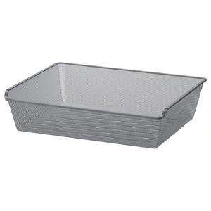 KOMPLEMENT Mesh basket, dark grey, 75x58 cm