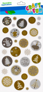 Christmas Decorative Stickers Snowflakes 37pcs