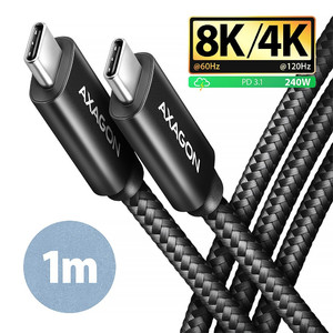AXAGON USB Cable BUCM4X-CM10AB cable USB-C USB-C USB4.0 240W