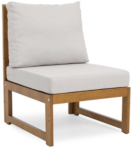 Middle Sofa Section Seat MALTA, outdoor, light brown/grey
