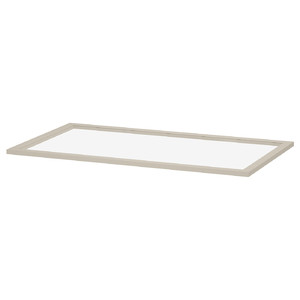 KOMPLEMENT Glass shelf, beige, 100x58 cm