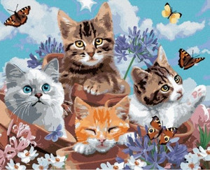 Norimpex Diamond Mosaic Cats & Butterflies 3+
