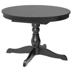 INGATORP Extendable table, black, 110/155 cm