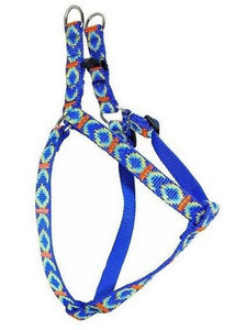 Chaba Dog Harness Patterned Size 1 40cm, blue