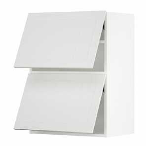 METOD Wall cabinet horizontal w 2 doors, white/Stensund white, 60x80 cm