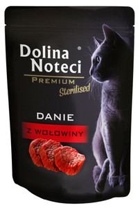 Dolina Noteci Premium Dish Sterilised Wet Cat Food with Beef 85g