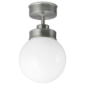 FRIHULT Ceiling lamp, stainless steel colour