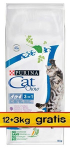 Purina Cat Chow 3in1 Turkey 15kg (12+3)