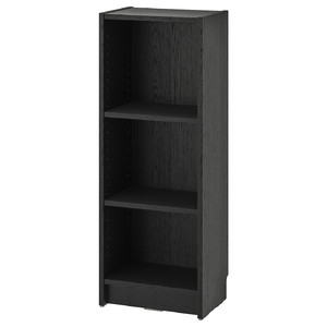 BILLY Bookcase, black oak effect, 40x28x106 cm