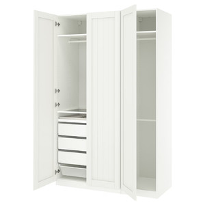 PAX / GULLABERG Wardrobe combination, white/white, 150x60x236 cm