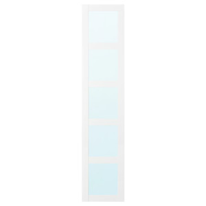 BERGSBO Mirror door, white, 50x229 cm