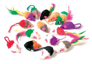 Zolux Furry Mice Cat Toy Set of 24 pcs