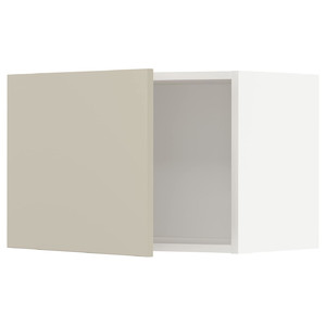 METOD Wall cabinet, white/Havstorp beige, 60x40 cm