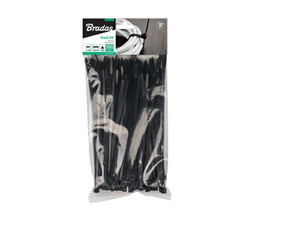 Bradas Cable Tie 3.6x370 mm, black, 100-pack