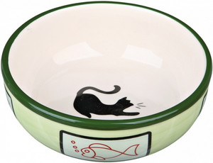 Trixie Ceramic Bowl for Cats 0.35L, assorted colours