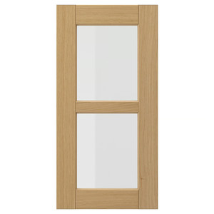 FORSBACKA Glass door, oak, 30x60 cm