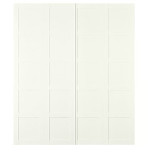 BERGSBO Pair of sliding doors, white, 200x236 cm