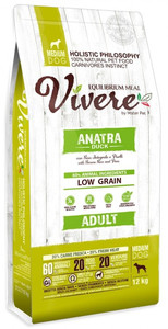 Vivere Dog Dry Food Low Grain Gluten-Free Medium Adult Duck 3kg