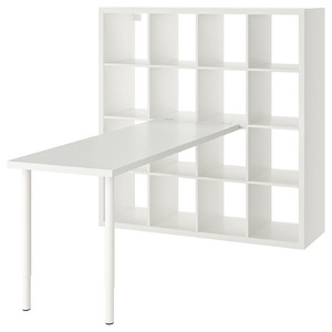 KALLAX / LAGKAPTEN Desk combination, white, 147x179x147 cm