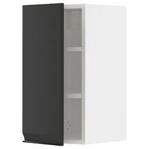 METOD Wall cabinet with shelves, white/Upplöv matt anthracite, 30x60 cm