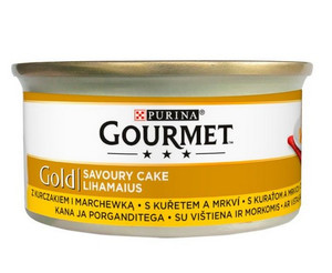 Gourmet Gold Savoury Cake Cat Food Chicken with Carrot 85g