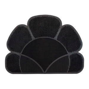 Door Mat Flower 41x55cm, black