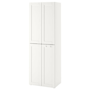 SMÅSTAD / PLATSA Wardrobe, white with frame/with 2 clothes rails, 60x42x181 cm