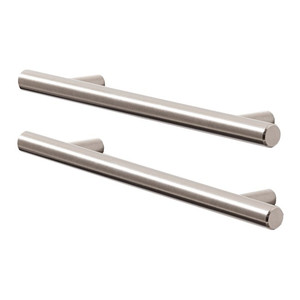 GoodHome T-bar Cabinet Handle Annatto 188 mm, silver, 2 pack