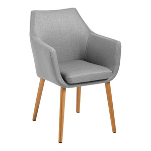 Upholstered Chair Nora, Light Grey