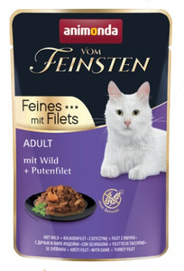 Animonda vom Feinsten Cat Adult Venison & Turkey Fillet Pouch 85g