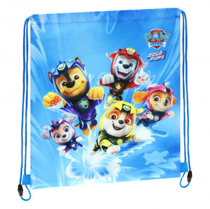 Drawstring Bag School Shoes/Clothes Bag Paw Patrol Aqua