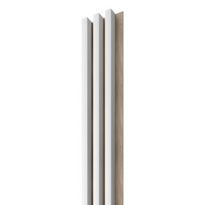 Stegu Wall Decorative Lamella Triple 1pc 275 x 17.6 cm, white/oak