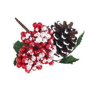 Artificial Rowan Spray with Cone 20cm