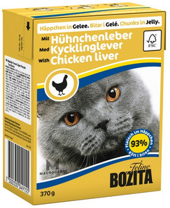 Bozita Feline Cat Food with Chicken Liver 370g