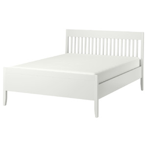 IDANÄS Bed frame, white, Leirsund, 140x200 cm