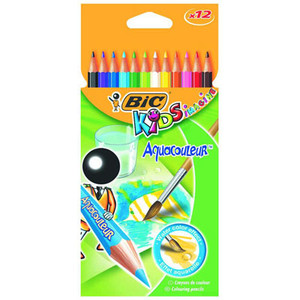 BIC Watercolour Pencils Kids Aquacouleur 12pcs