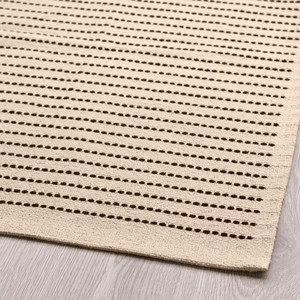 STARREKLINTE Rug, flatwoven, natural/black, 120x180 cm