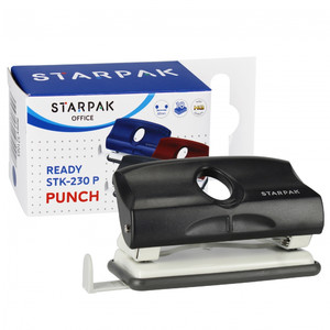 Starpak Office Punch Ready STK-230P, black