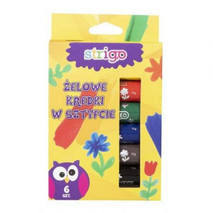 Strigo Gel Stick Crayons 6 Colours