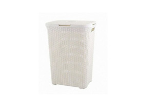 Curver Natural Style 60L Laundry Basket, cream