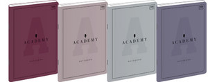 Notebook A5 60 Sheets Squared Academy 10-pack, assorted colours