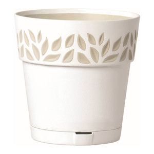 Plant Pot with Saucer Cloe 15 cm, white