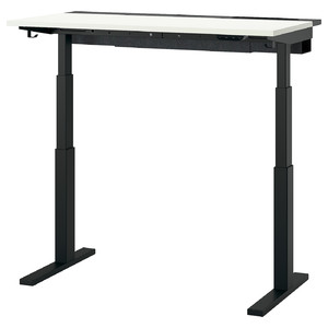MITTZON Desk sit/stand, electric white/black, 120x60 cm
